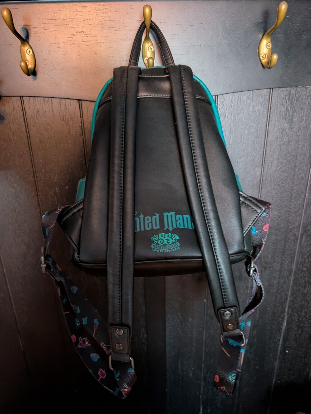 Loungefly DisneyParks Club 33 Haunted Mansion 55th Anniversary mini backpack - Picture 3 of 5